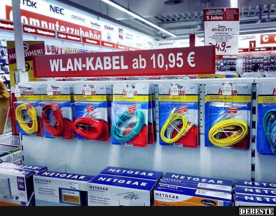 Es gibt sie tatsächlich: "Preiswerte" WLAN-Kabel - Lustige Bilder | DEBESTE.de