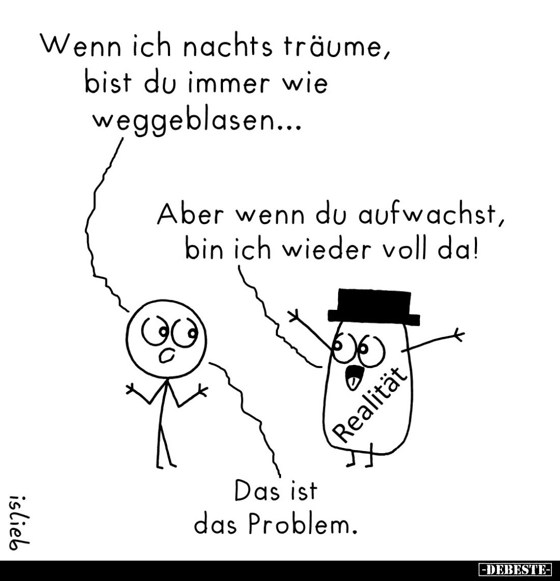 Wenn ich nachts träume,
bist du immer wie
weggeblasen...
-
Aber wenn du aufwachst,
bin ich wieder voll da!
-
Das ist
...