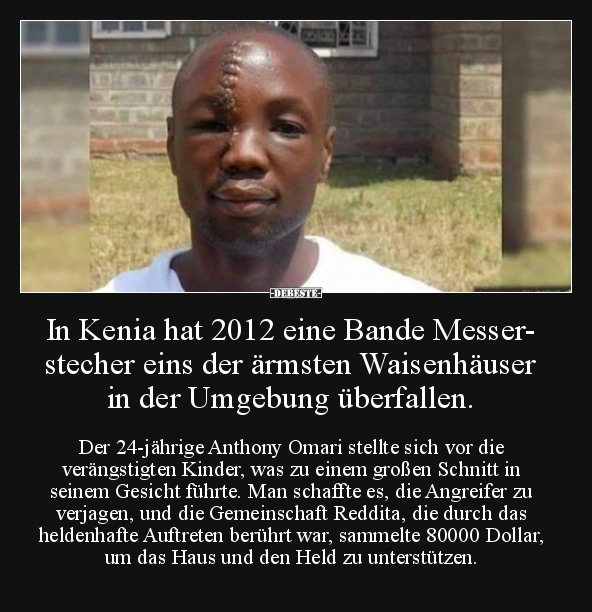 In Kenia hat 2012 eine Bande Messerstecher eins der.. - Lustige Bilder | DEBESTE.de