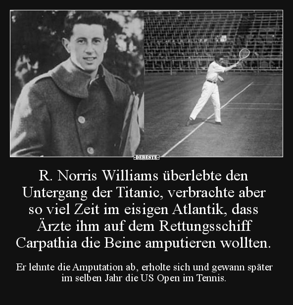 R. Norris Williams überlebte den Untergang der Titanic.. - Lustige Bilder | DEBESTE.de