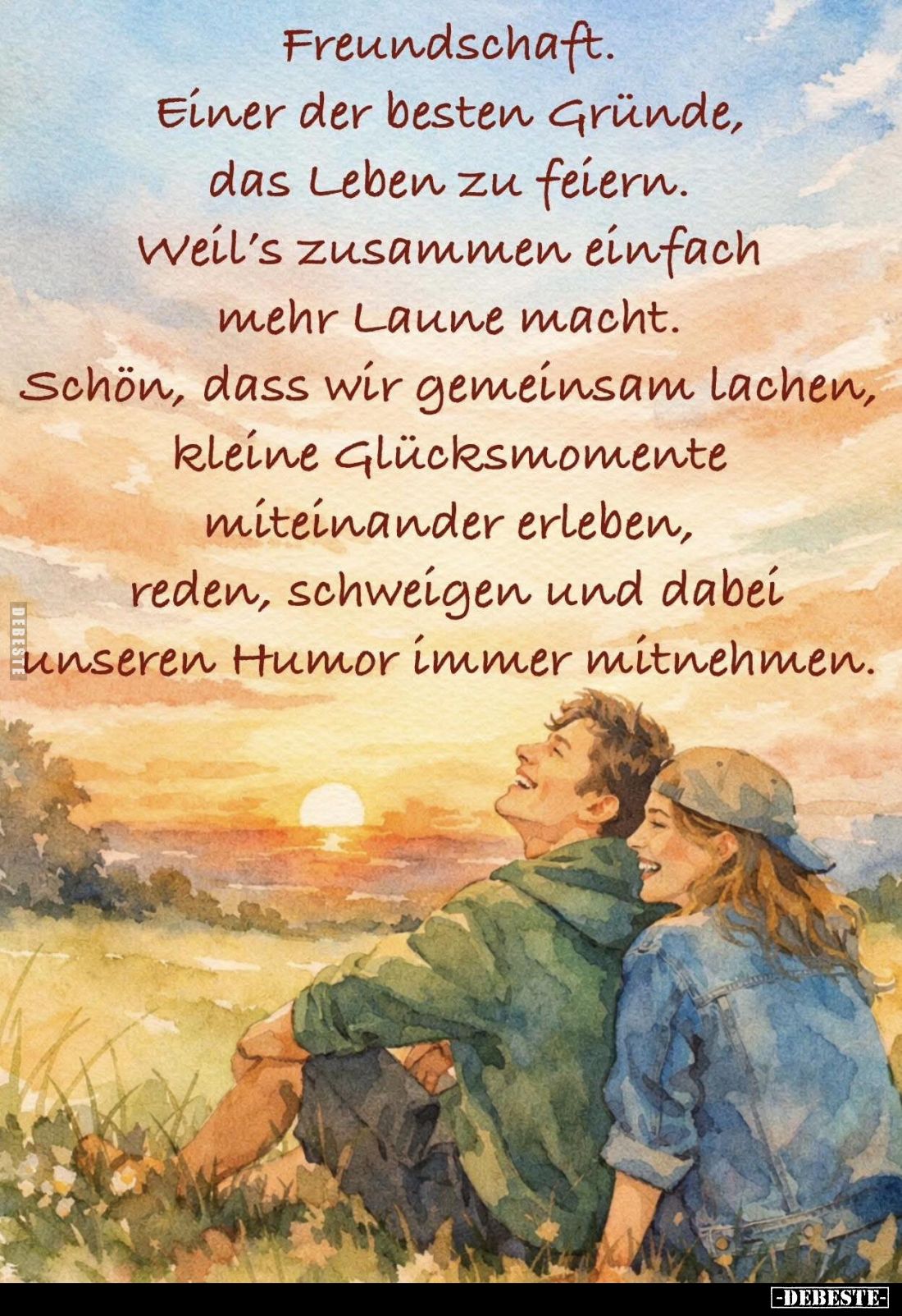 Freundschaft. Einer der besten Gründe, das Leben zu feiern. Weil's zusammen einfach mehr Laune macht.
Schön, dass wir gemein...