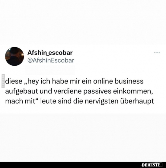 Diese "Hey ich habe mir ein Online-Business aufgebaut und.." - Lustige Bilder | DEBESTE.de