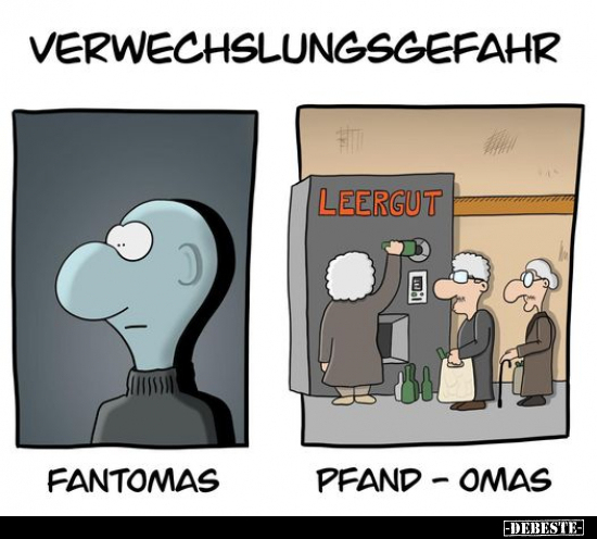 Verwechslungsgefahr: Fantomas/ Pfand-Omas.. - Lustige Bilder | DEBESTE.de