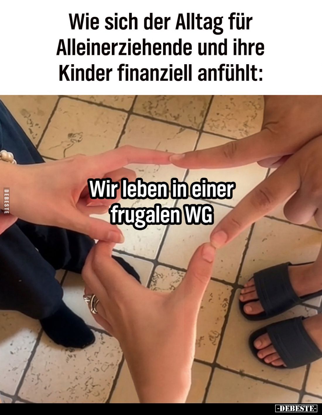 Wie sich der Alltag für Alleinerziehende und ihre Kinder finanziell anfühlt:
-
Wir leben in einer frugalen WG