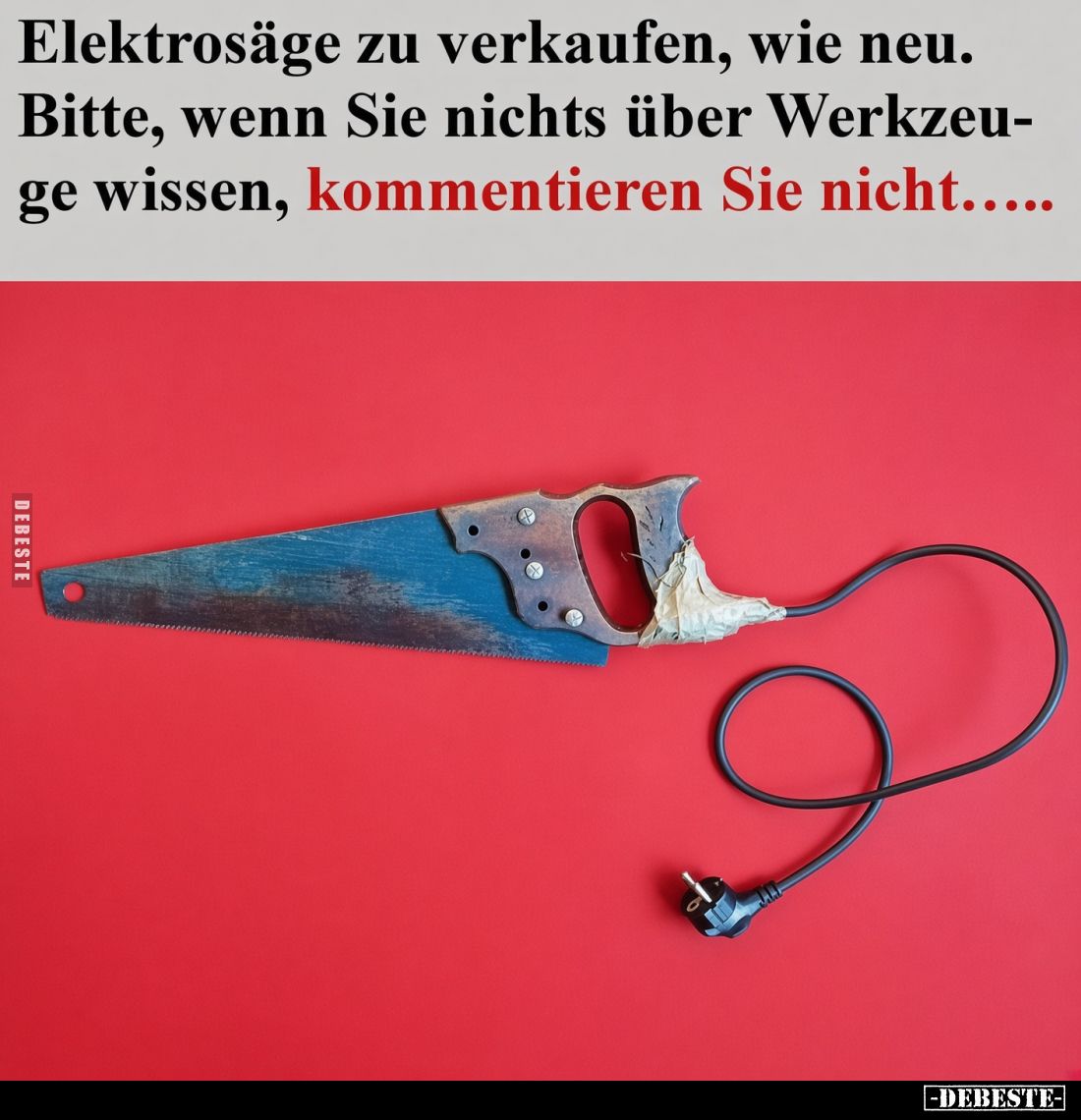 Elektrosäge zu verkaufen, wie neu. Bitte, wenn Sie nichts über Werkzeuge wissen, kommentieren Sie nicht.....