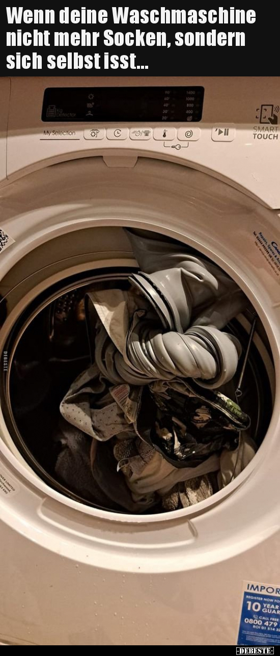 Wenn deine Waschmaschine nicht mehr Socken, sondern sich.. - Lustige Bilder | DEBESTE.de