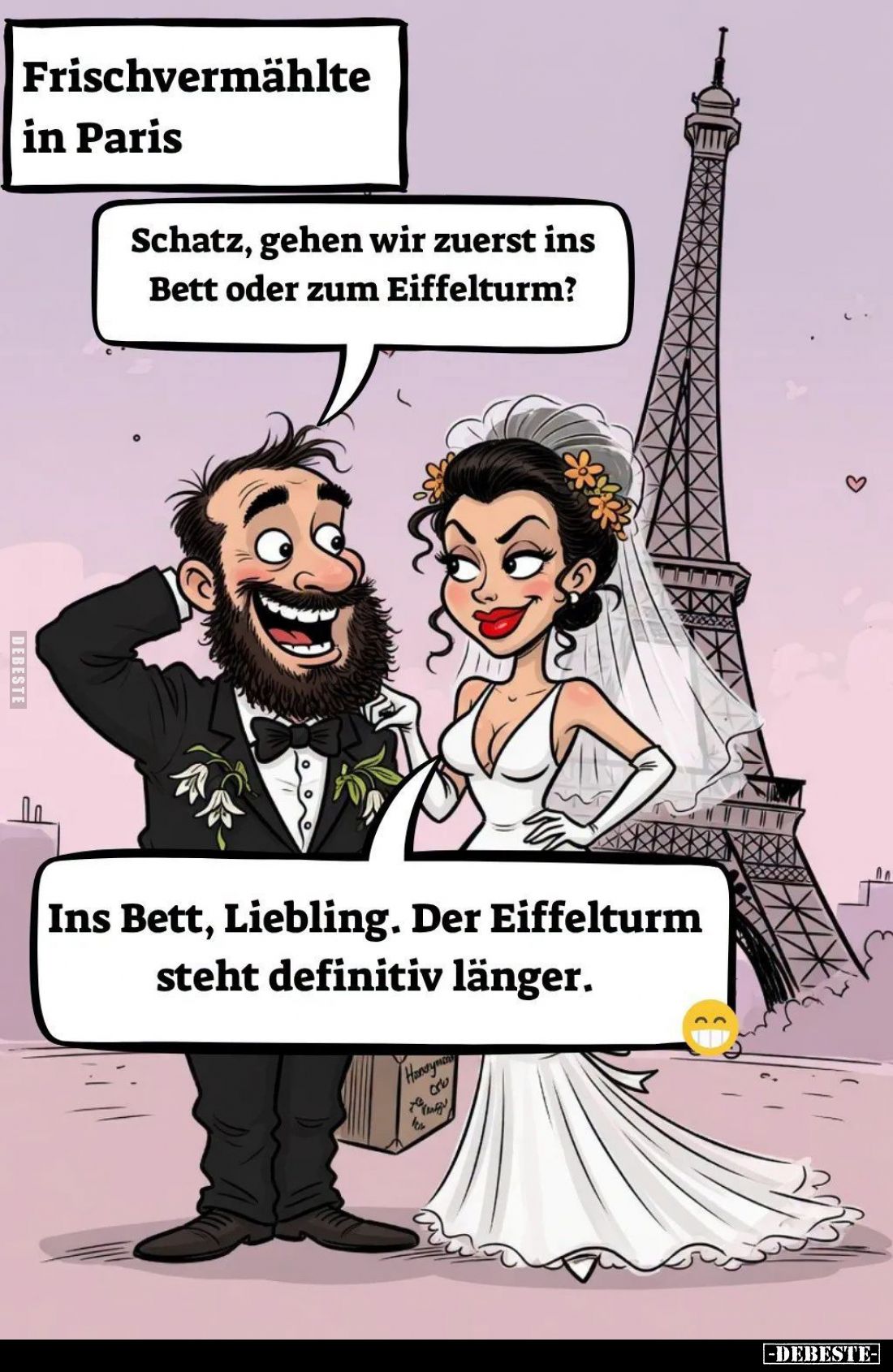 Frischvermählte in Paris... - Lustige Bilder | DEBESTE.de