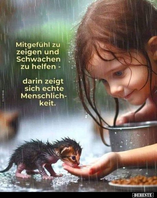 Mitgefühl zu zeigen und Schwachen zu helfen.. - Lustige Bilder | DEBESTE.de