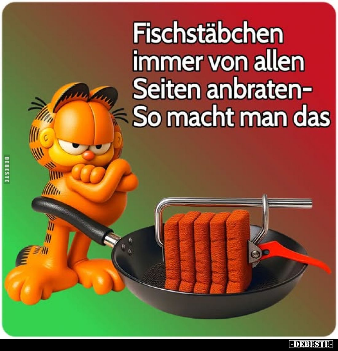 Fischstäbchen immer von allen Seiten anbraten-So macht man das