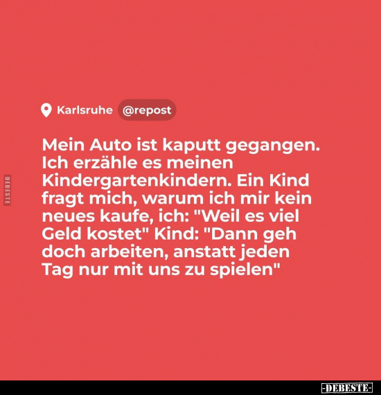 Mein Auto ist kaputt gegangen.. - Lustige Bilder | DEBESTE.de