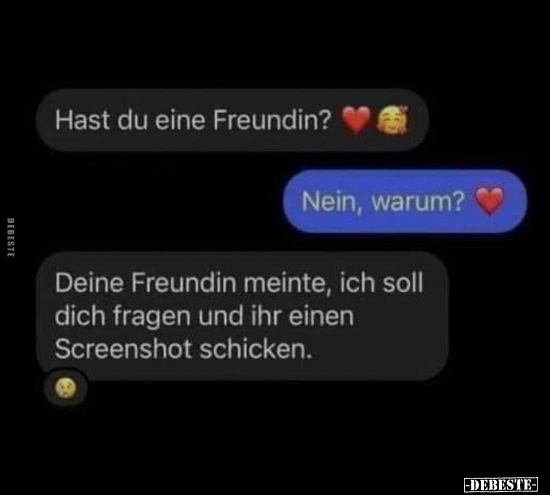 Hast du eine Freundin? Nein, warum?.. - Lustige Bilder | DEBESTE.de