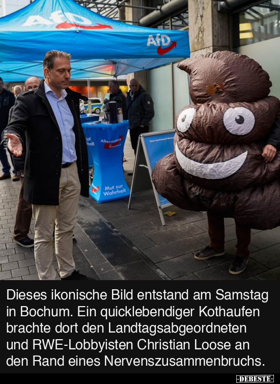 Dieses ikonische Bild entstand am Samstag in Bochum.. - Lustige Bilder | DEBESTE.de