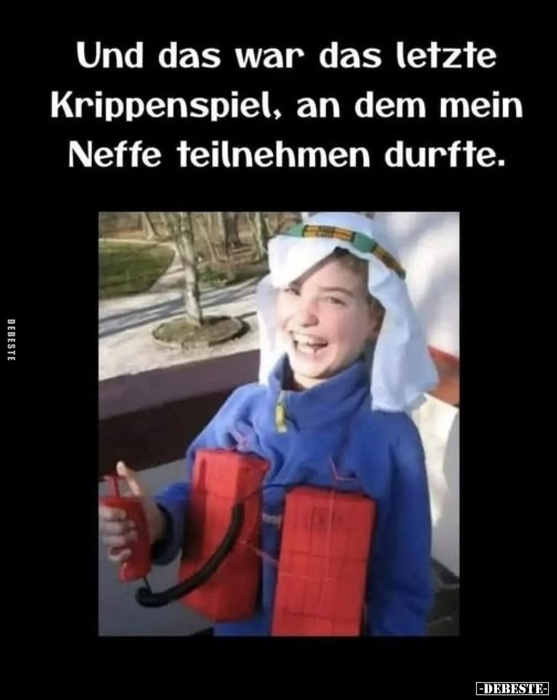 Und das war das letzte Krippenspiel, an dem mein Neffe teilnehmen durfte.