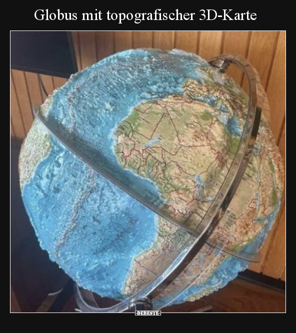 Globus mit topografischer 3D-Karte.. - Lustige Bilder | DEBESTE.de