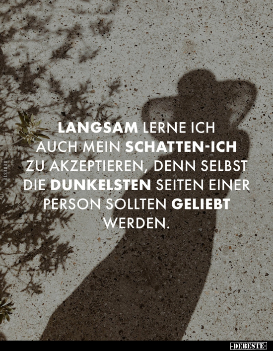 Langsam lerne ich auch mein Schatten-Ich zu akzeptieren.. - Lustige Bilder | DEBESTE.de