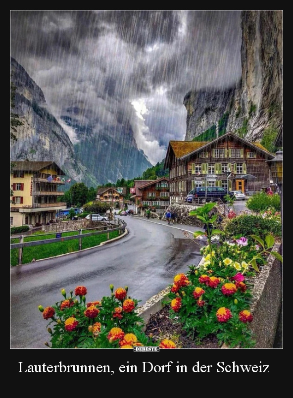 Lauterbrunnen, ein Dorf in der Schweiz..