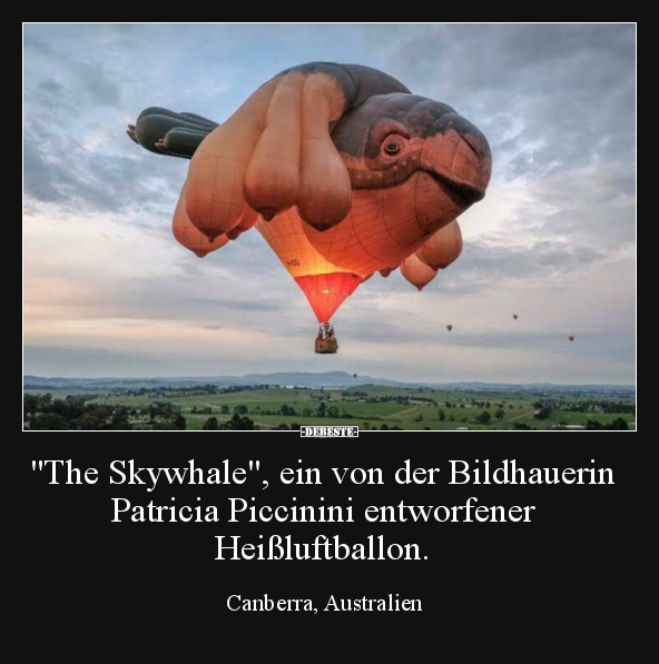 "The Skywhale", ein von der Bildhauerin Patricia Piccinini.. - Lustige Bilder | DEBESTE.de
