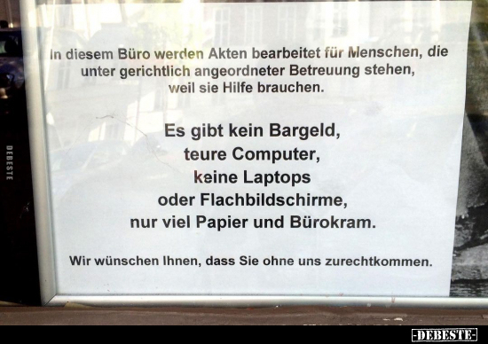 In diesem Büro werden Akten bearbeitet für Menschen, die.. - Lustige Bilder | DEBESTE.de