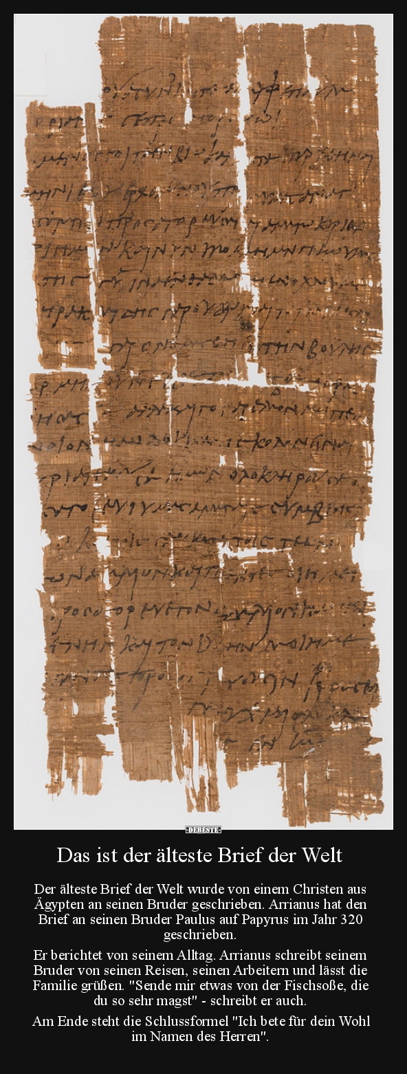 Das ist der älteste Brief der Welt..