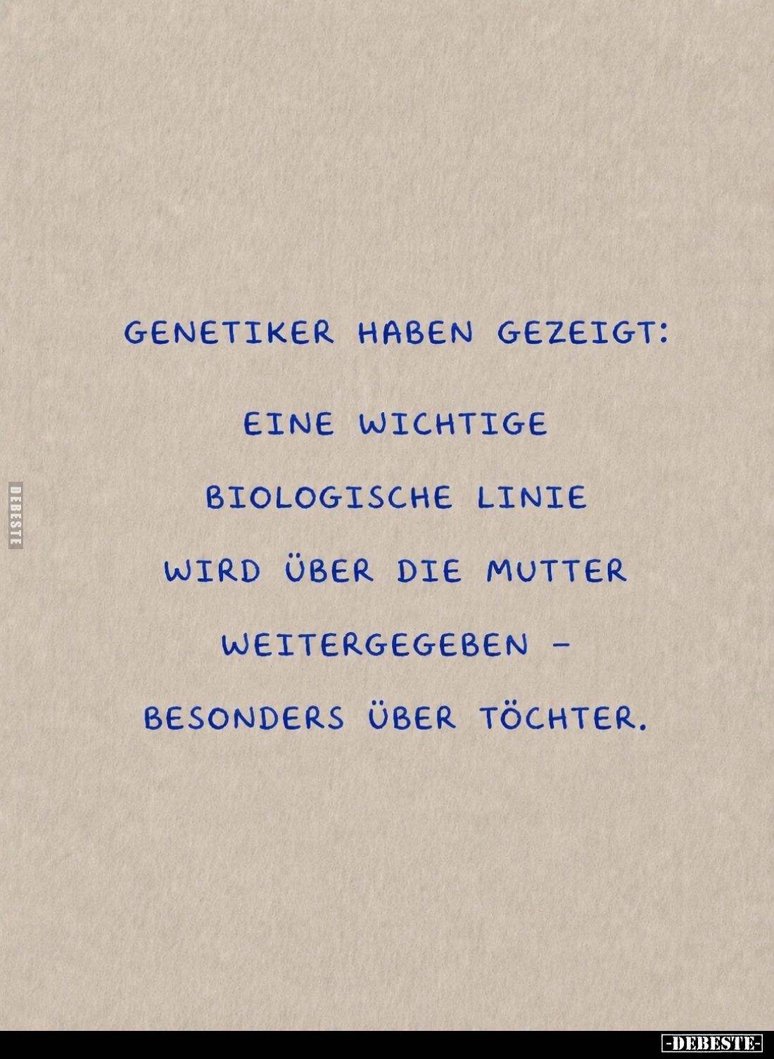 Genetiker haben gezeigt: Eine wichtige biologische Linie.. - Lustige Bilder | DEBESTE.de