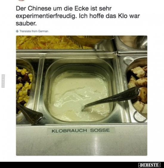 Der Chinese um die Ecke ist sehr experimentierfreudig... - Lustige Bilder | DEBESTE.de