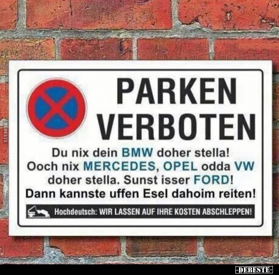 Parken verboten.. - Lustige Bilder | DEBESTE.de