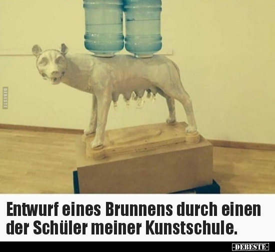 Entwurf eines Brunnens durch einen der Schüler meiner..