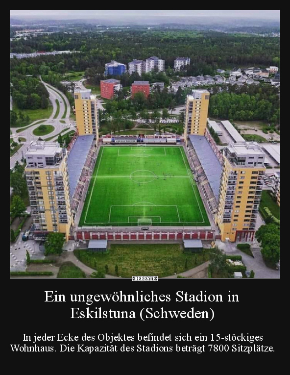 Ein Ungewohnliches Stadion In Eskilstuna Schweden Lustige Bilder Spruche Witze Echt Lustig