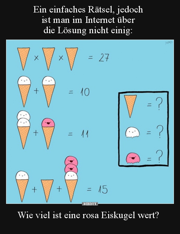 Ein einfaches Rätsel, jedoch ist man im Internet über die.. - Lustige Bilder | DEBESTE.de