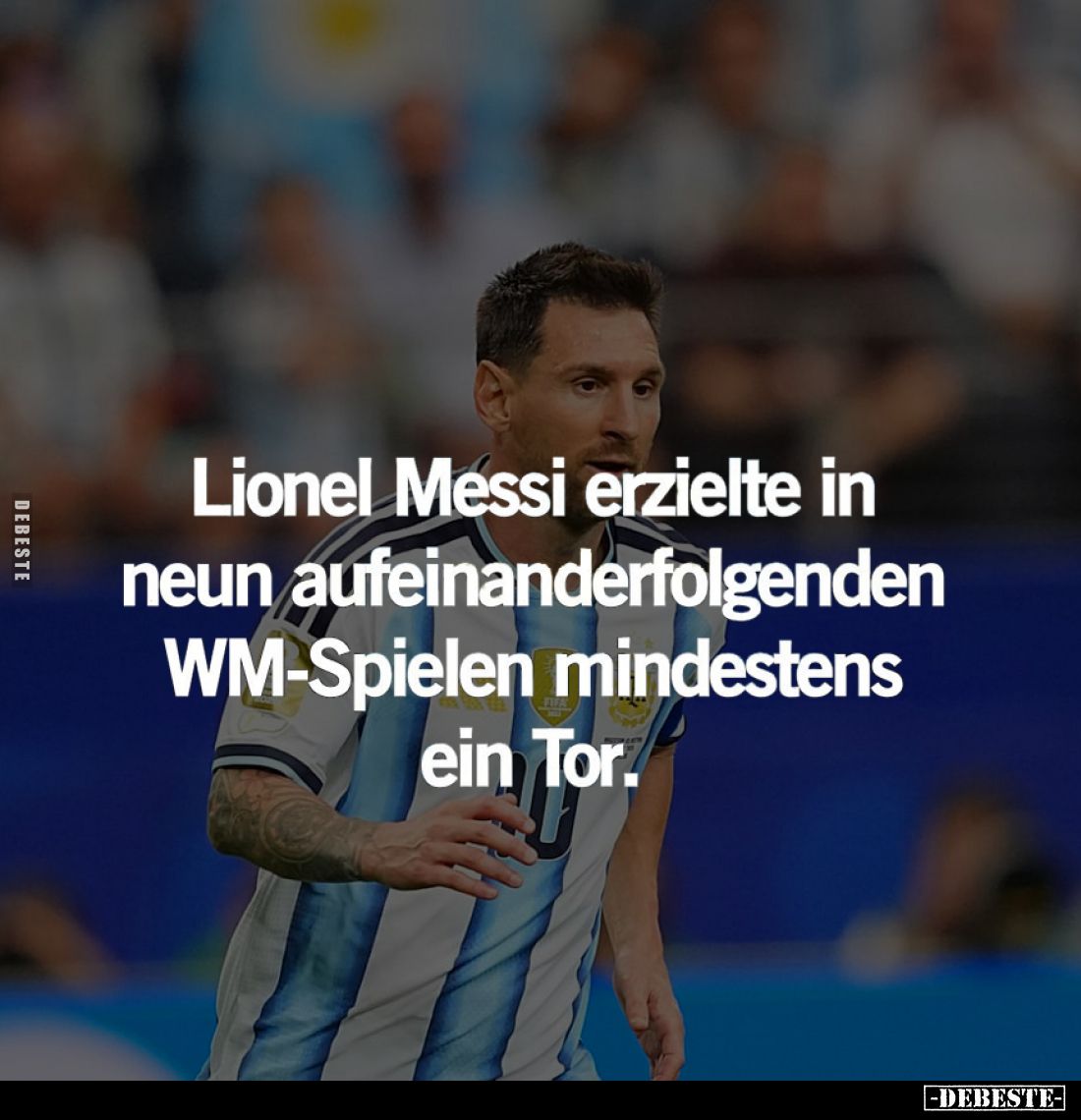 Lionel Messi erzielte in neun aufeinanderfolgenden WM-Spielen mindestens ein Tor.