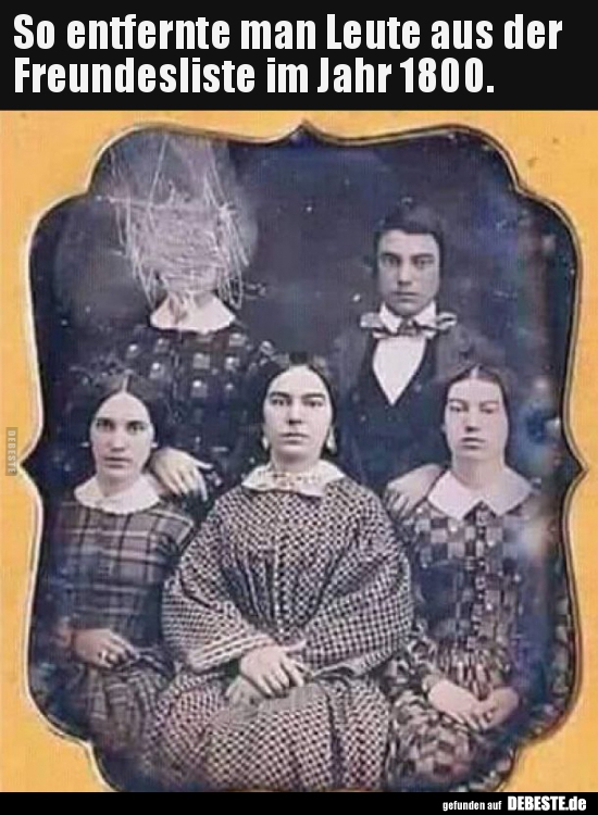 So entfernte man Leute aus der Freundesliste im Jahr 1800...