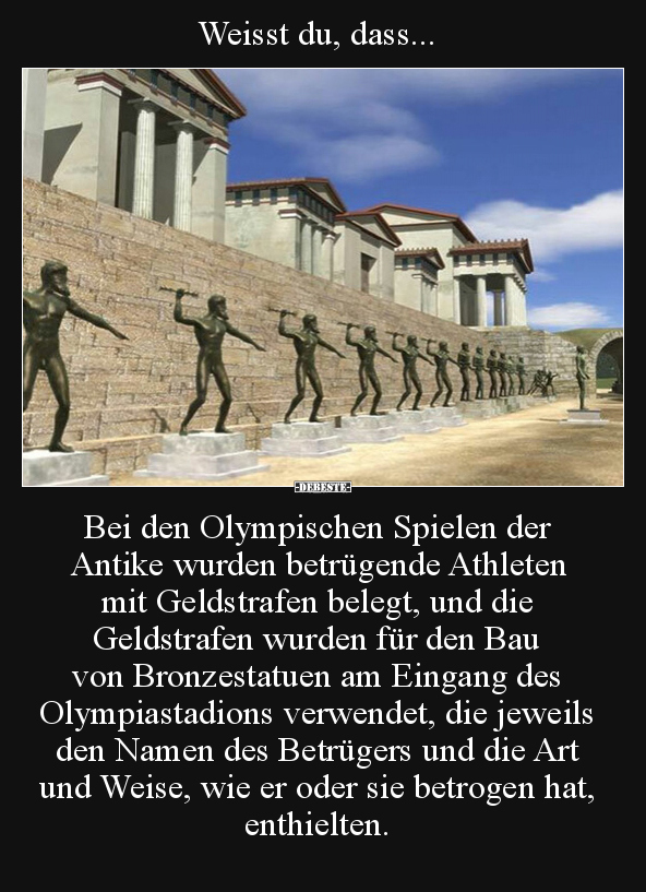 Weisst du, dass... Bei den Olympischen Spielen der Antike.. - Lustige Bilder | DEBESTE.de