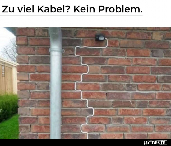 Zu viel Kabel? Kein Problem... - Lustige Bilder | DEBESTE.de