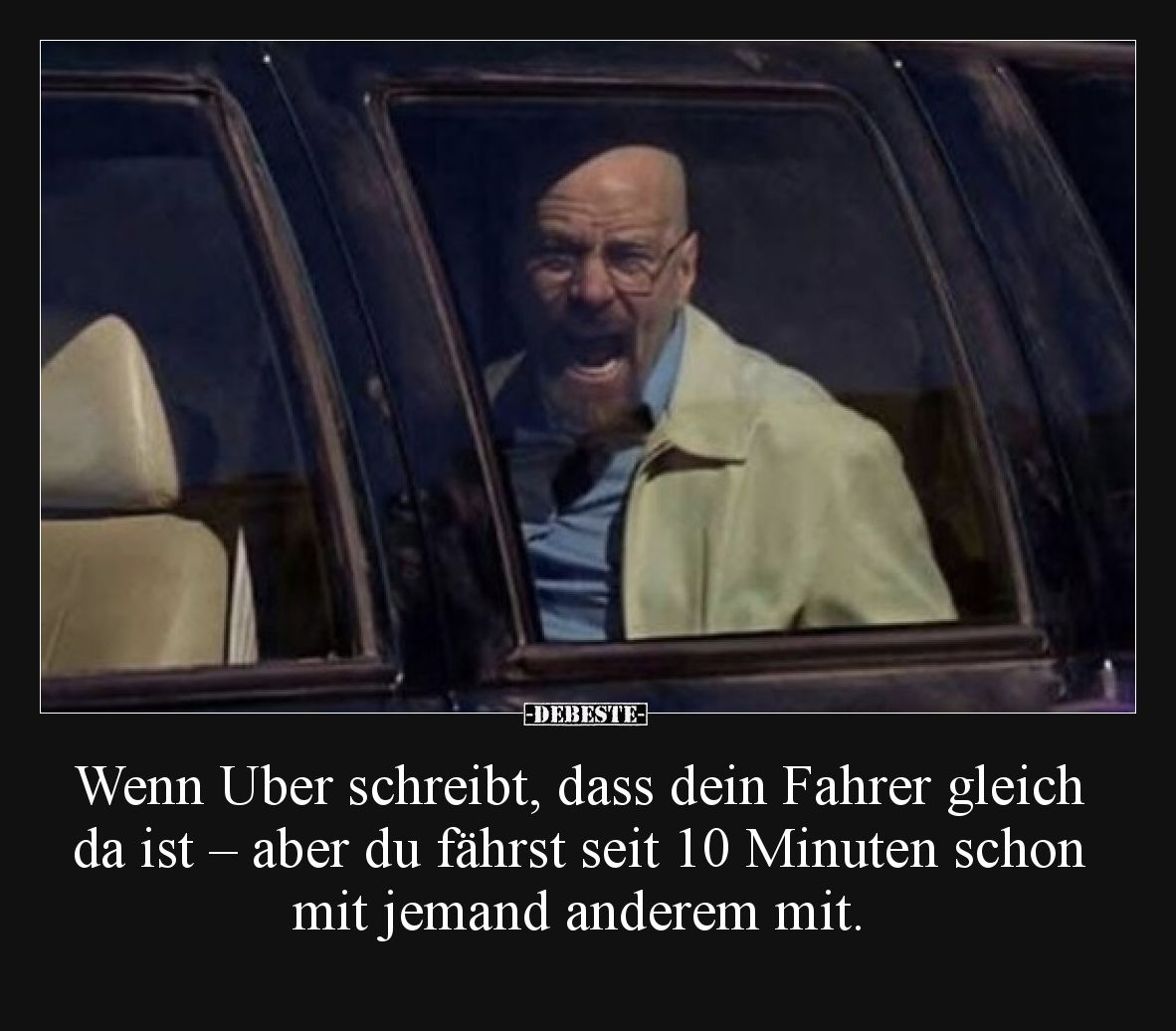 Wenn Uber schreibt, dass dein Fahrer gleich da ist – aber du fährst seit 10 Minuten schon mit jemand anderem mit.