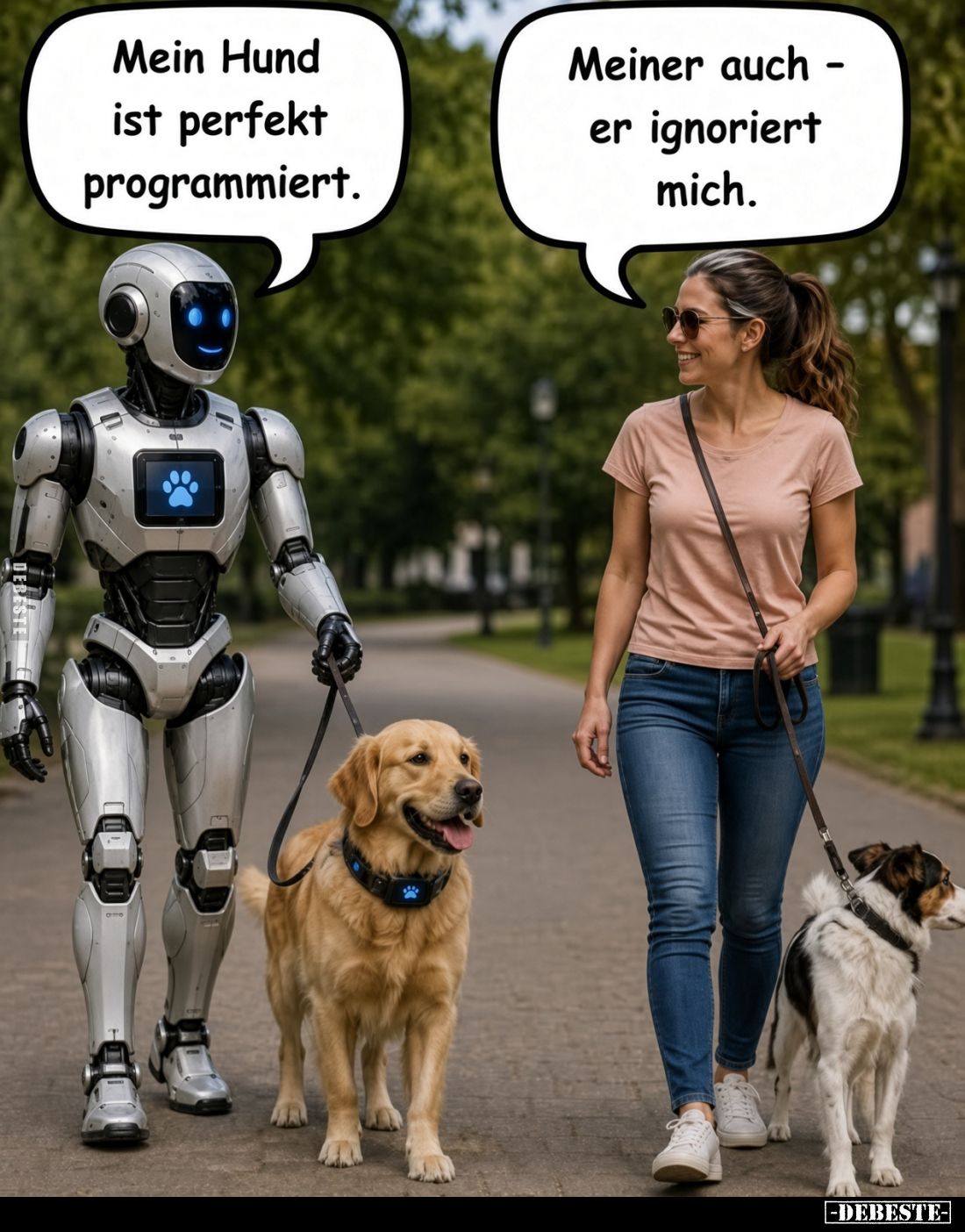 Mein Hund ist perfekt programmiert.
-
Meiner auch - er ignoriert mich.