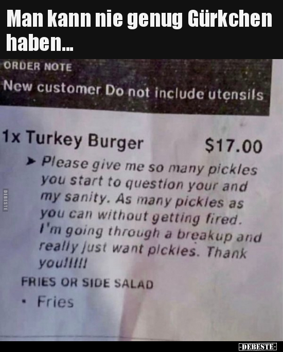 Man kann nie genug Gürkchen haben...