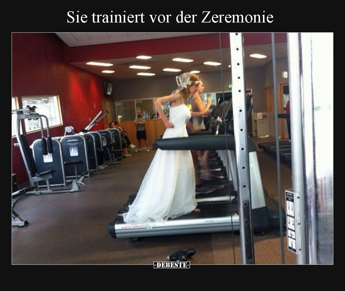 Sie trainiert vor der Zeremonie