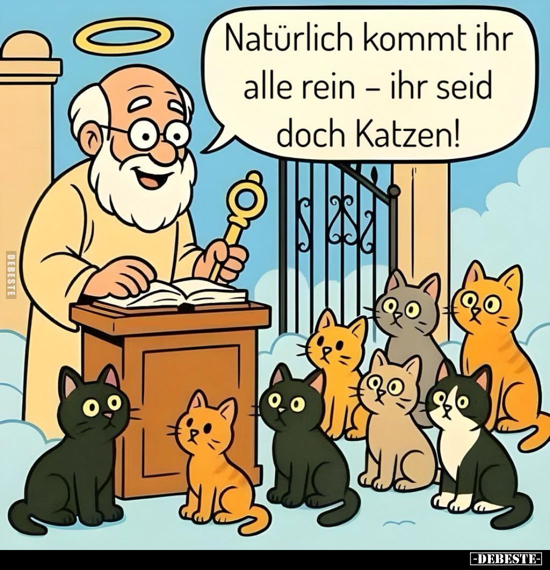 Natürlich kommt ihr alle rein - ihr seid doch Katzen!