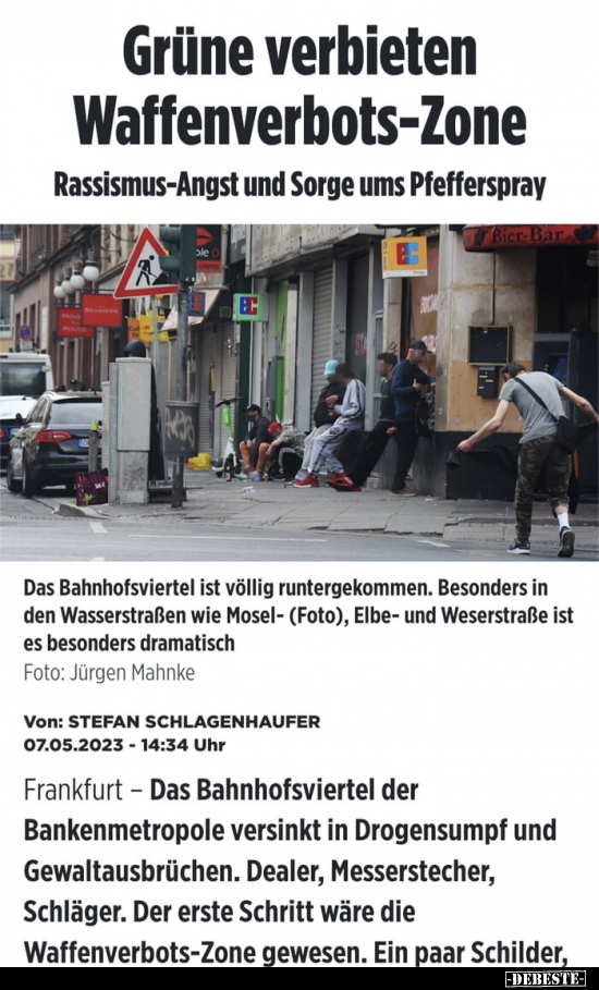 Grüne verbieten Waffenverbots-Zone.. - Lustige Bilder | DEBESTE.de