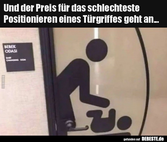 Und der Preis für das schlechteste Positionieren eines..