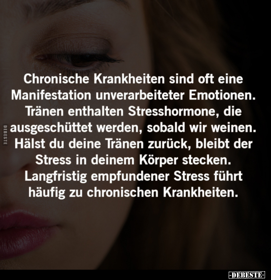 Chronische Krankheiten sind oft eine Manifestation.. - Lustige Bilder | DEBESTE.de