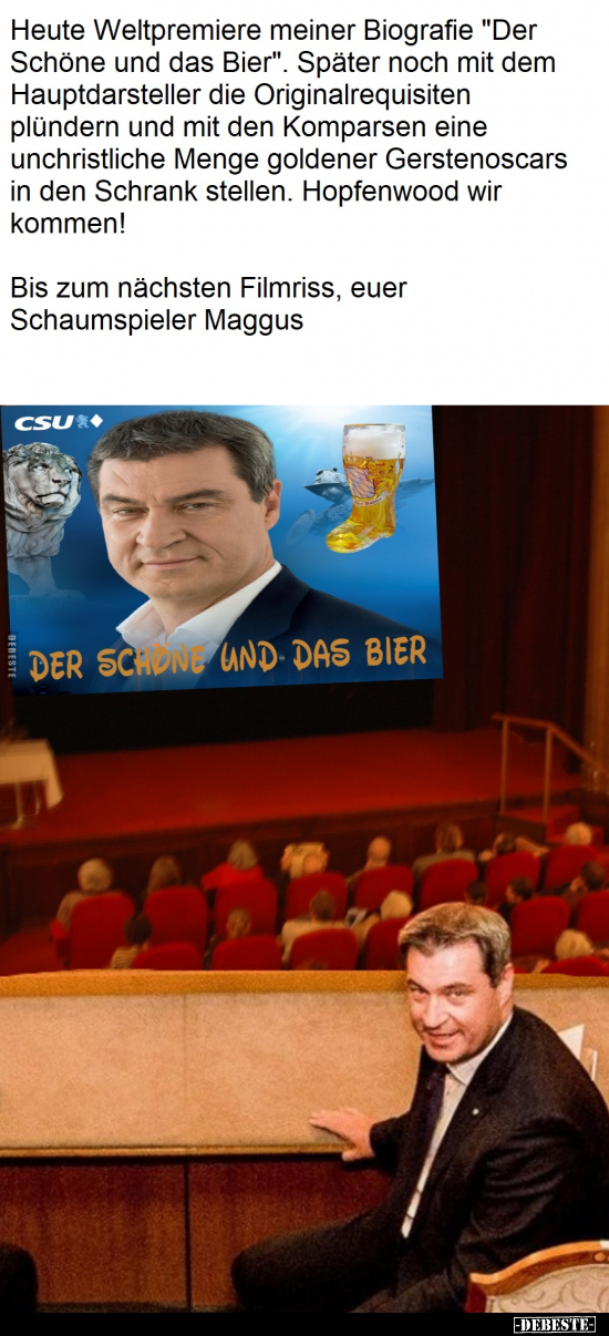 Heute Weltpremiere meiner Biografie "Der Schöne und das.."