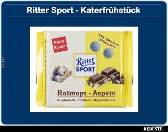 Ritter Sport - Katerfrühstück.. - Lustige Bilder | DEBESTE.de