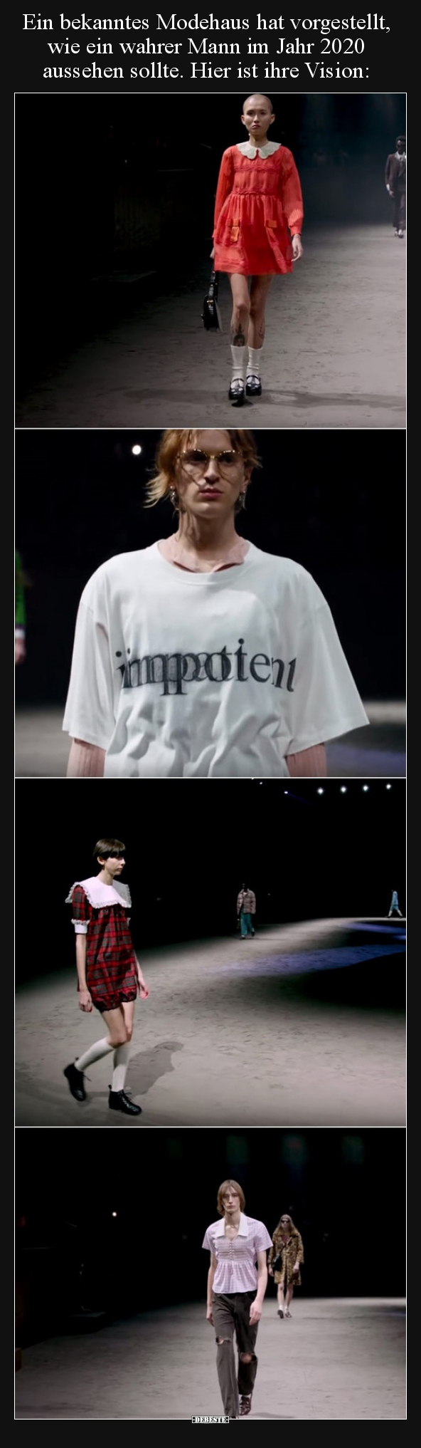 Ein bekanntes Modehaus hat vorgestellt, wie ein wahrer Mann..
