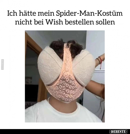 Ich hätte mein Spider-Man-Kostüm nicht bei Wish.. - Lustige Bilder | DEBESTE.de