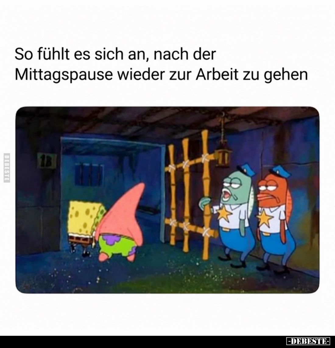 So fühlt es sich an, nach der Mittagspause wieder zur Arbeit zu gehen