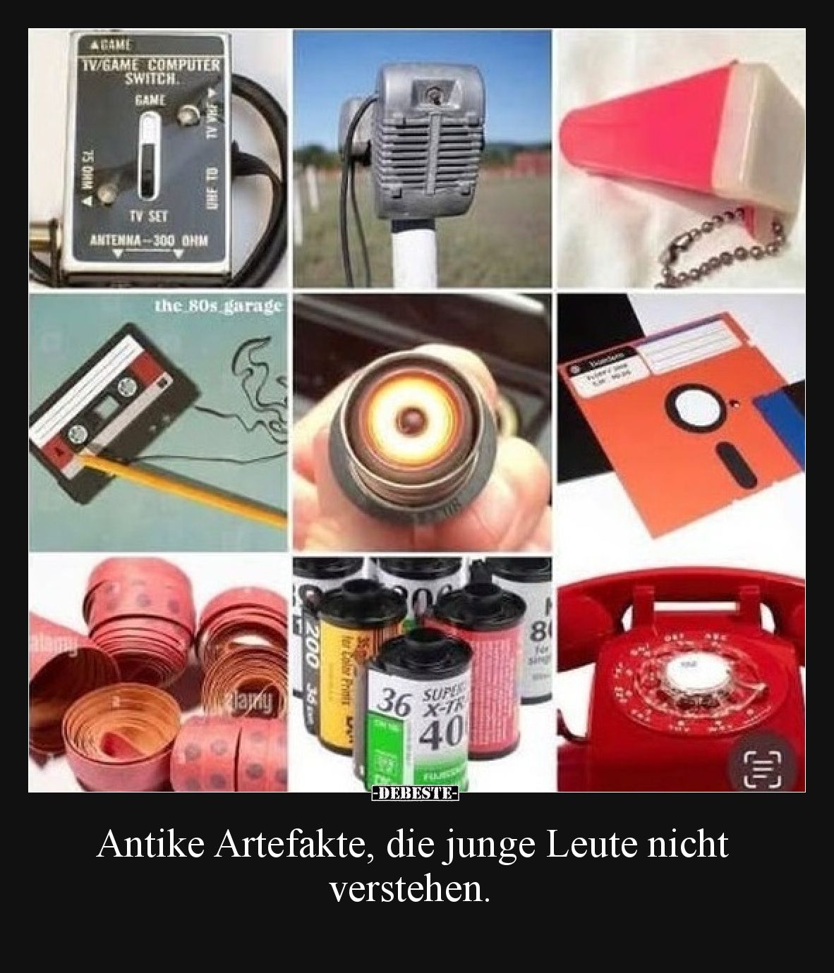 Antike Artefakte, die junge Leute nicht verstehen.