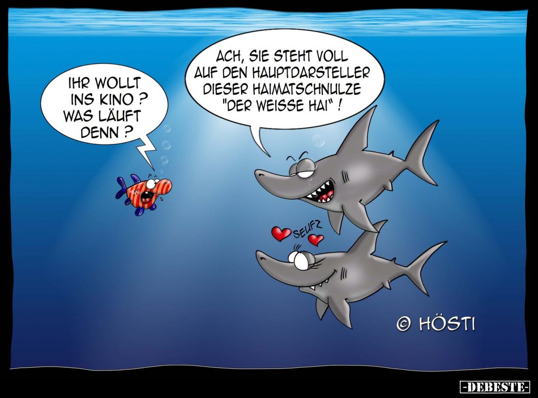 Ihr wollt ins Kino?
Was läuft denn?
-
Ach, sie steht voll auf den Hauptdarsteller dieser Haimatschnulze "Der weisse H...