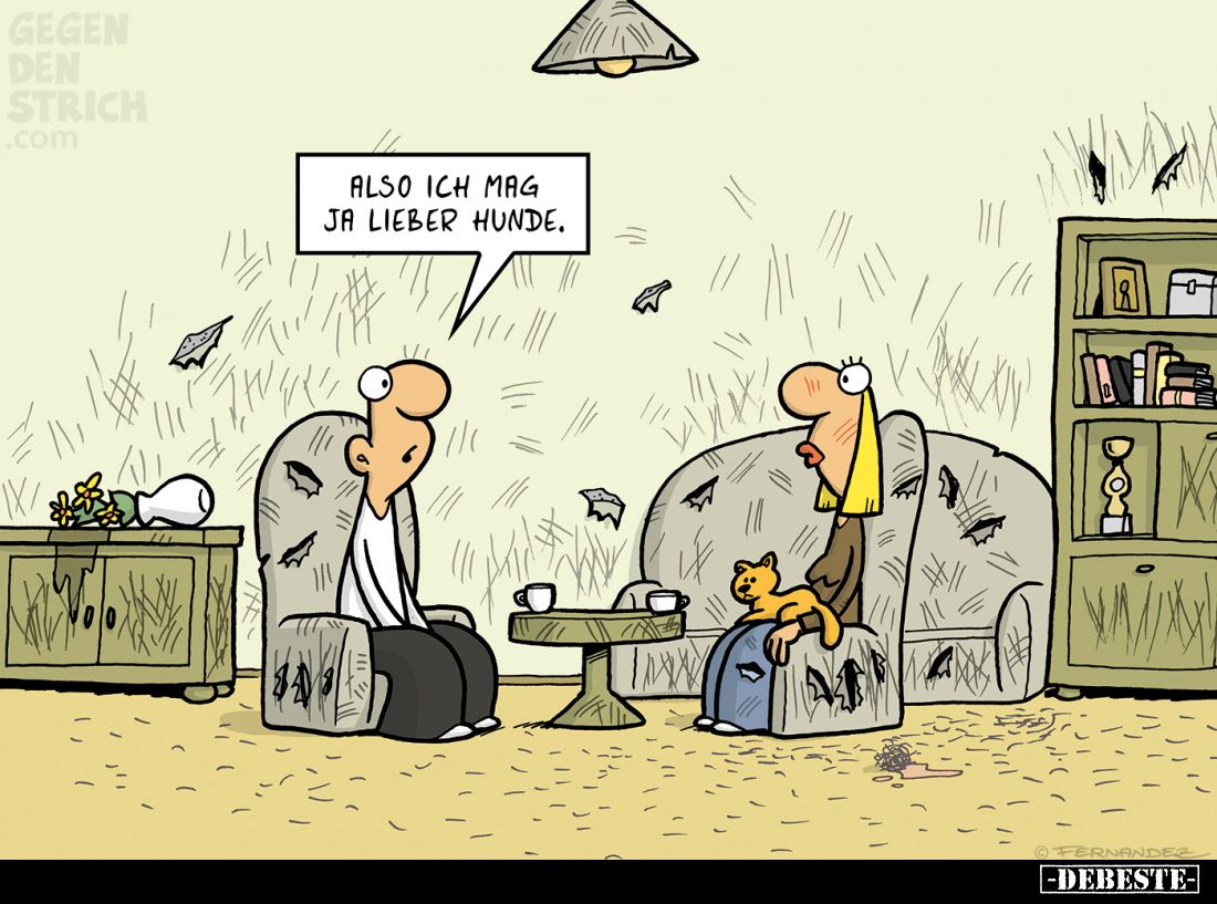 Also ich mag ja lieber Hunde.