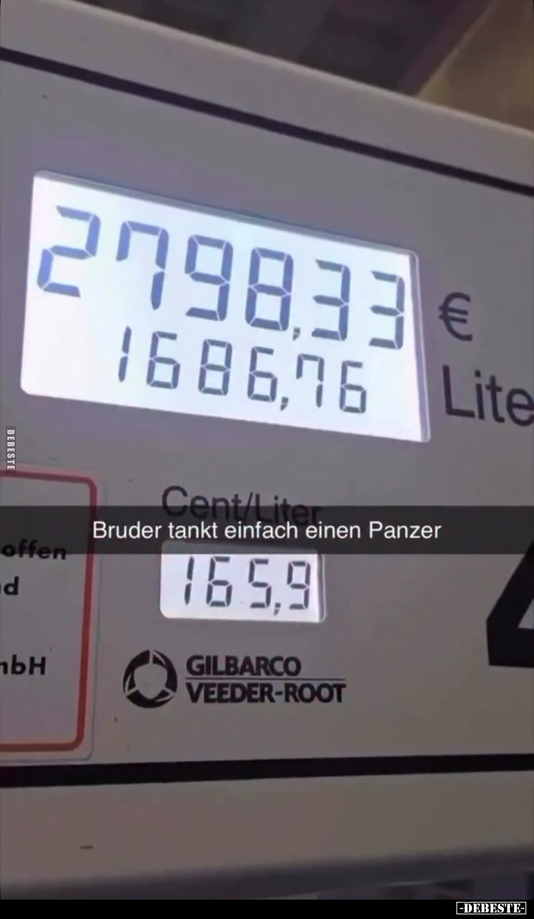 Bruder tankt einfach einen Panzer.